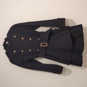 Steampunk Goth Military Style Dress Jacket Size Small